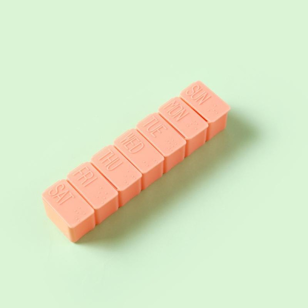 tablettdosett piller burk medicinväska pilleraskar pillerask 7 d rosa