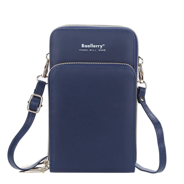 mobilväska axelrem plånbok för mobil iphone mörkblå