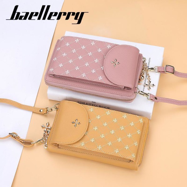 Baellerry Naisten puhelinlaukut Nahkainen Crossbody Olkalaukku Elega keltainen 19 cm * 11 cm * 4,5 cm