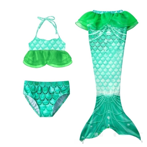 sjöjungfru baddräkt bikini mermaid tail flicka lila 100
