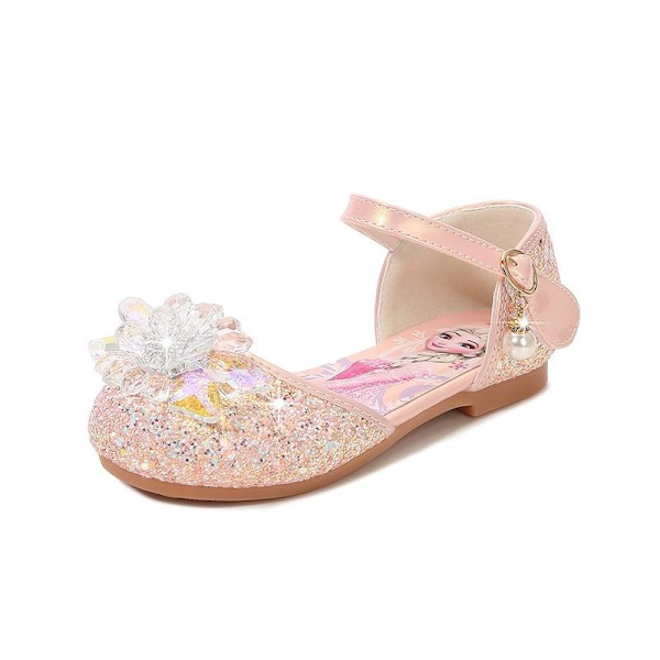 elsa prinsess skor barn flicka med paljetter rosa 17.5cm / size27