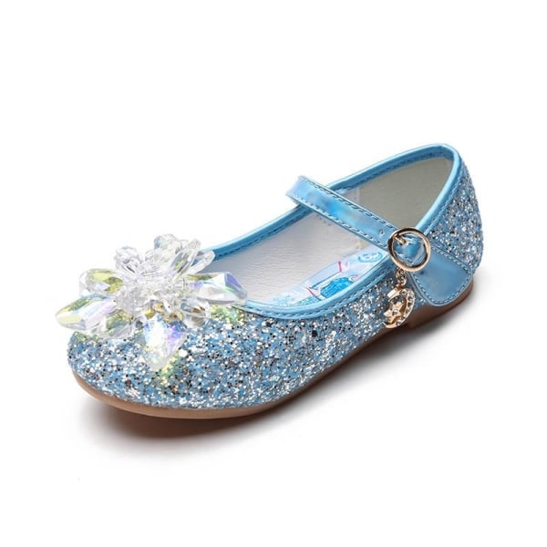 prinsesskor elsa skor barn festskor blå 18cm / size29
