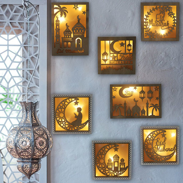 ramadan koristelu mubarak kareem lykta led valot jm01934