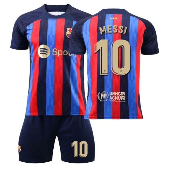 fotbollströja fotbollskläder barn messi barcelona 10 #2XL