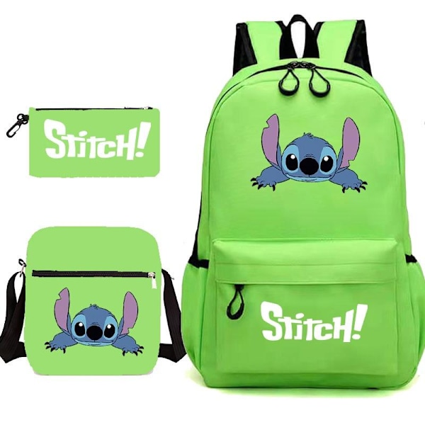 stitch reppu penaali olkahihna laukkupakkaus (3 kpl) vihreä 3