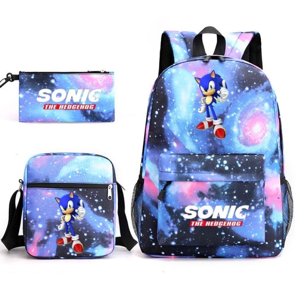 Sonic reppu penaali olkahihna laukkupakkaus (3 kpl) tähti sininen 1