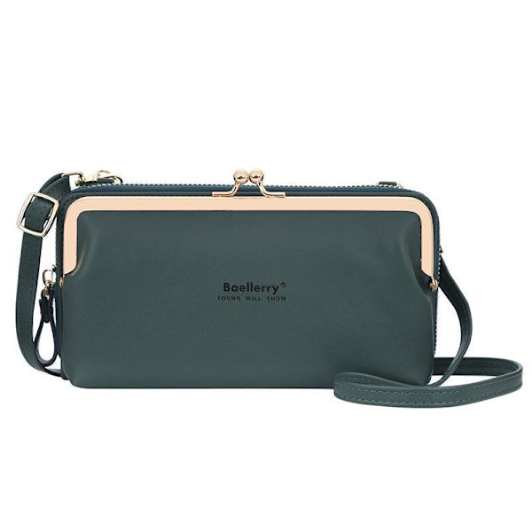 Baellerry Fashion Axelremsväskor Crossbody Messenger Bag för kvi Vinröd 19cm*11cm*5cm