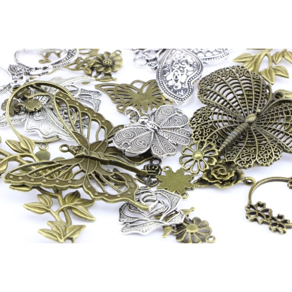 charms smykker øredobber DIY-pakke 29 stk som på bildet