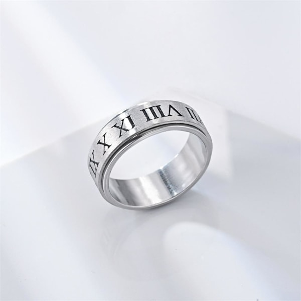 Afslappende tankegang - Stresslindring og angstfrigivende Ring 8mm stålmaling nr. 8