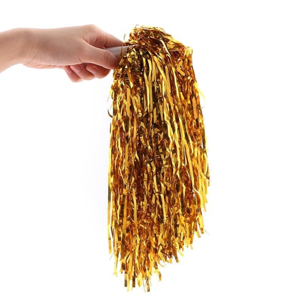 2 cheerleader pom poms cheerleading bileurheilupelien kilpailuun kulta tyyli 2