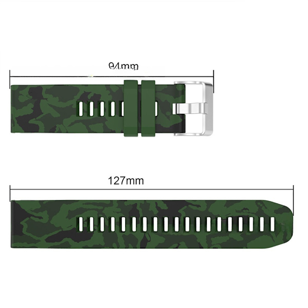 armband silikon Garmin Fenix 7pro / fenix 5 / forerunner 935 grön