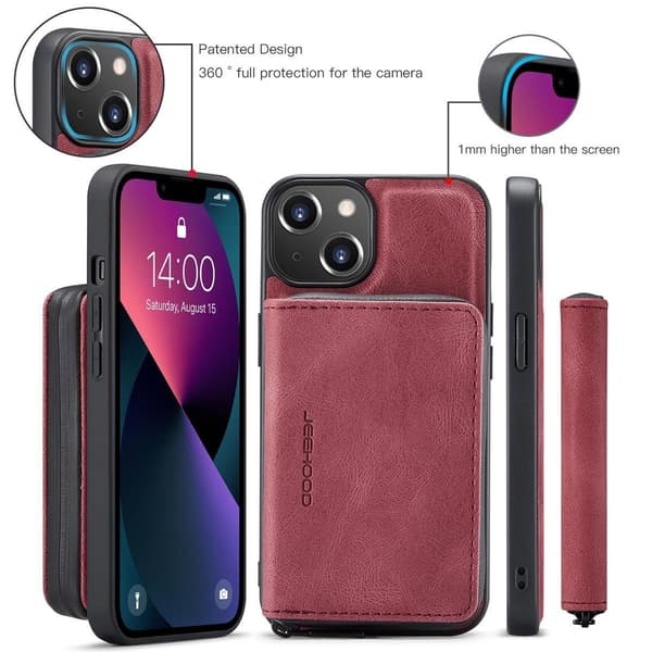 (Til Samsung A55) Slankt tegnebogs etui med kortlommer og foldbart stativ, stødabsorberende beskyttelse sort