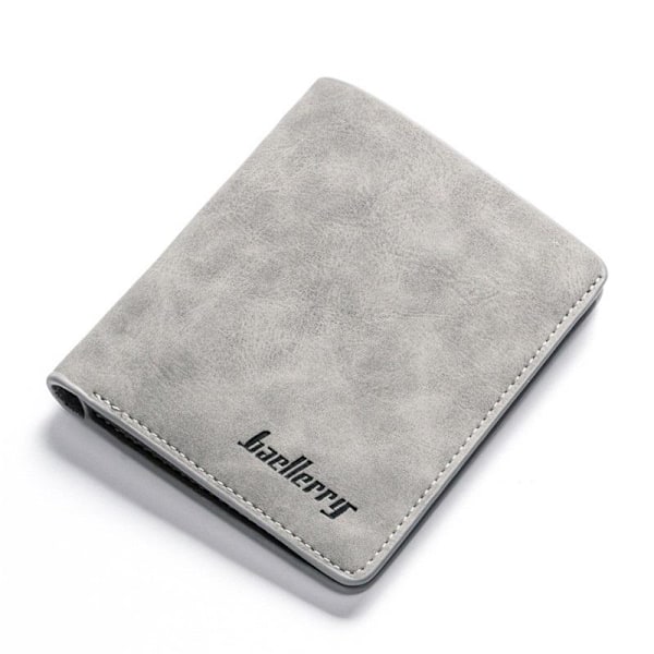 Baellerry kort stil Mens plånböcker visitkortshållare PU läder B Grå färg 12cm*9.8cm*1.2cm