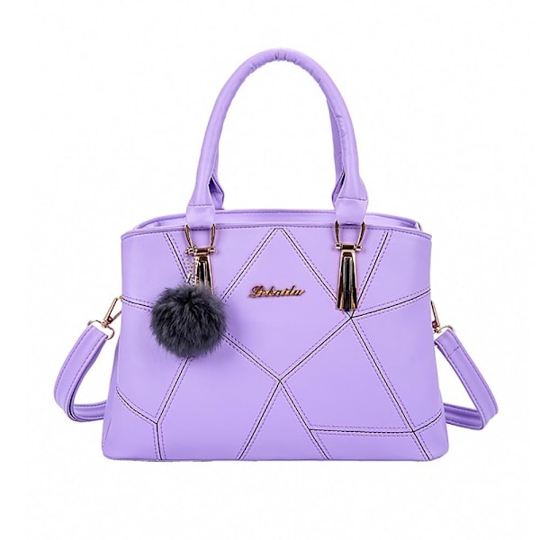 Kvinnors lyxiga tygväska Axelväska Messenger Bag Wild handväska Violett