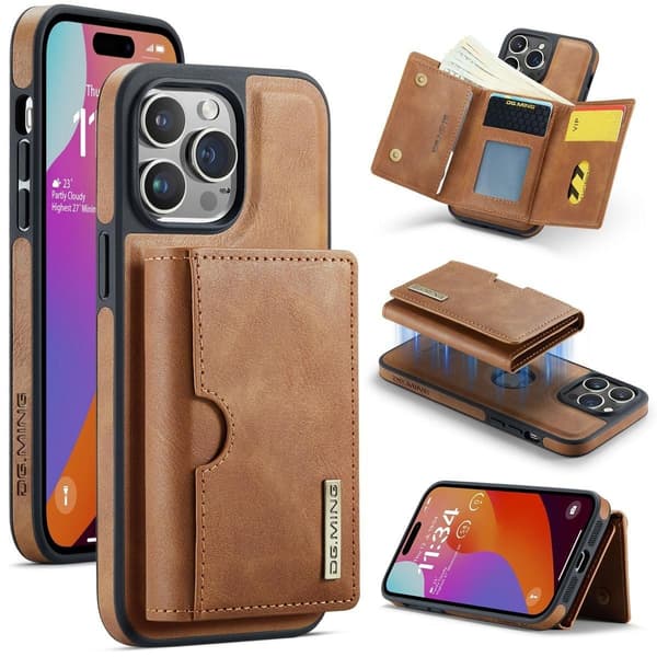 (Til iPhone 12 / iPhone 12 Pro) DG.MING M6 Serien Magnetisk Plå brun