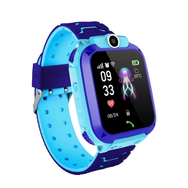 Smartwatch smartklockor barn armband kids GPS vattentät Blå