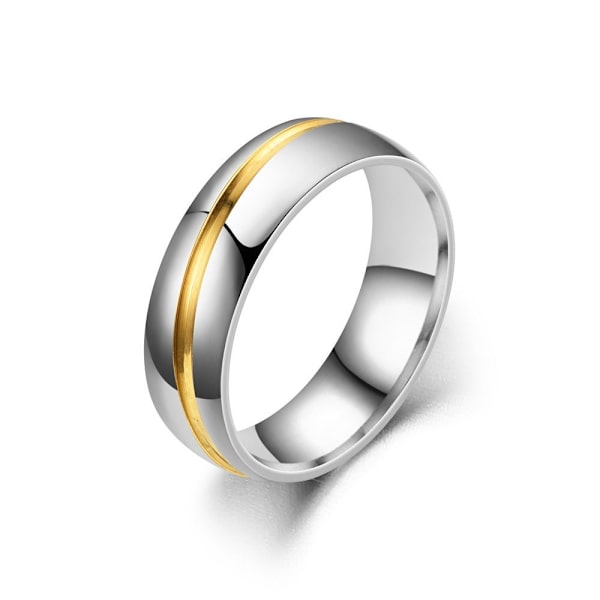 Zirkon Gull Personlighet Par Ring - Utsøkt 3-Diamant Pinky Ring 6mm diamantfri herremodell nr. 9