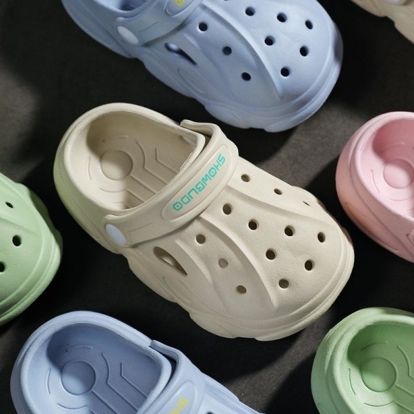 mjuka tofflor slider sandaler skor foppatofflor barntofflor fopp ljusgrå 190