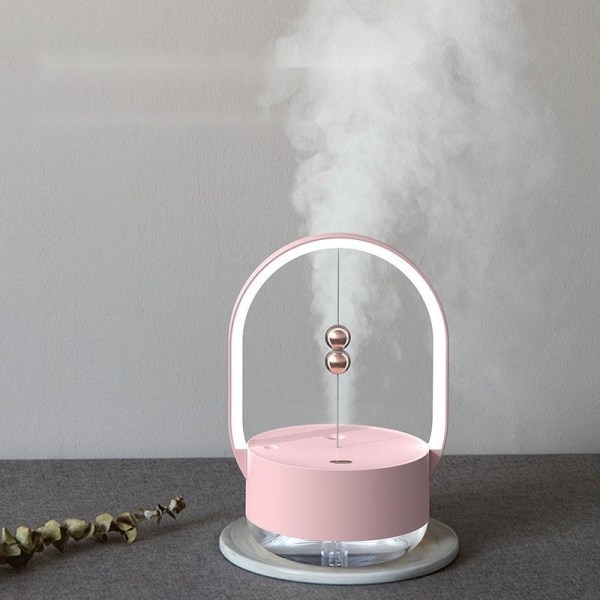 Luftfuktare aroma diffuser humidifier med led-ljus rosa