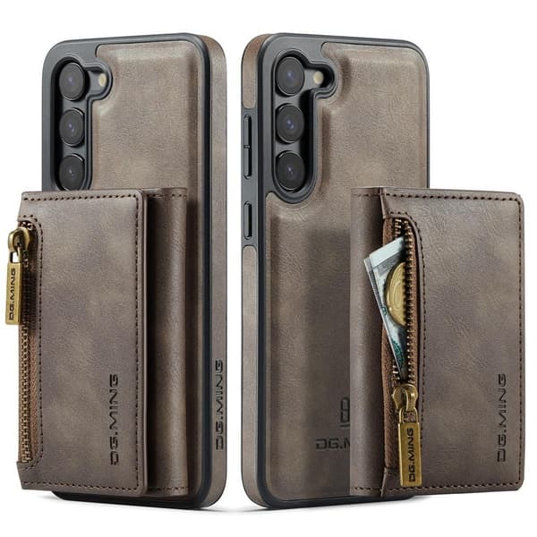 (iPhone 12 / iPhone 12 Pro) DG.MING M5 -sarjan irrotettava lompakko kahvia