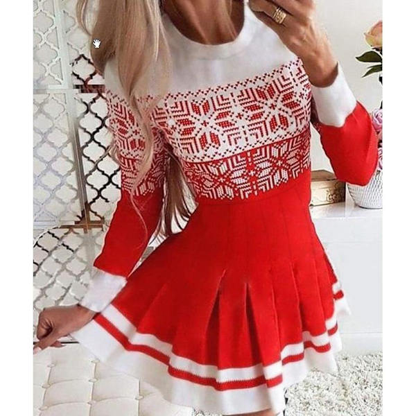 julkläder dam lång julklänning 1 st 4XL