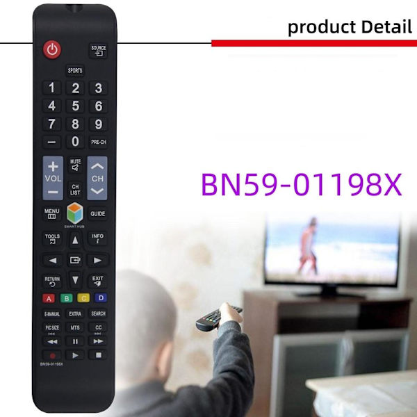 fjernbetjening udskiftning fjernbetjening til Samsung BN59-01198Q BN59-011 bn59-01198x