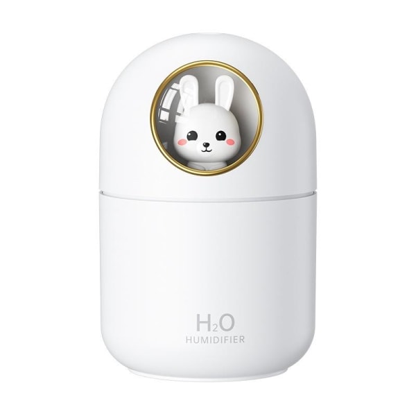 Luftfuktare h2o aroma diffuser humidifier med led-ljus Vit-söt kanin