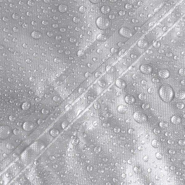 skydd för utemöbler runda överdrag trädgårdsmöbler silverfärgad 185(diameter)*95cm