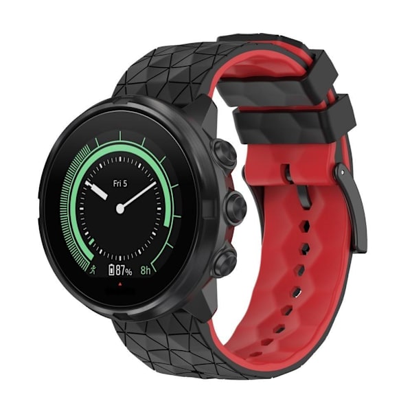 Suunto 9 Suunto 7 24mm silikonearmbånd sort/grøn