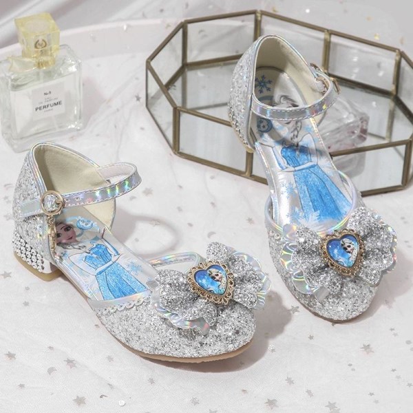 prinsessesko elsa sko børnefestsko blå 20,5 cm / størrelse 32