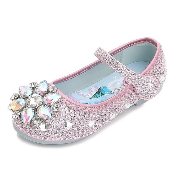 prinsessa elsa skor barn festskor flicka rosa 18cm / size29