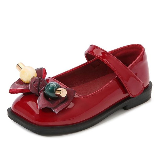elsa prinsess skor barn flicka med paljetter röd 17.4cm / size27