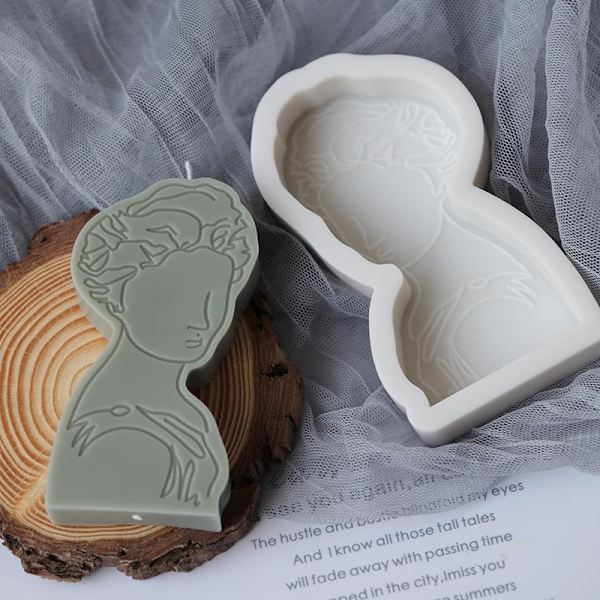 lysforme lys stearinlys gør-det-selv-forme i silikoneform sg33042 pindefigur a