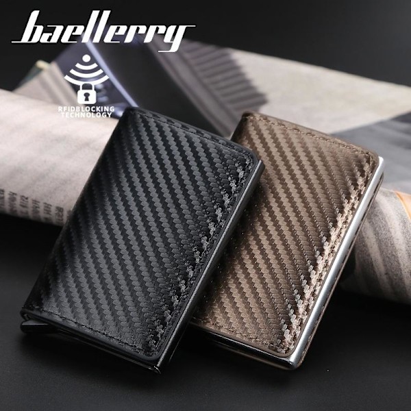 Baellerry Pung med Automatisk Popup-Funktion RFID-Blokering sort