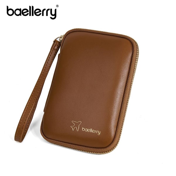 Baellerry Neutral Passskab - Elegant Minimalistisk RFID-blokering brun