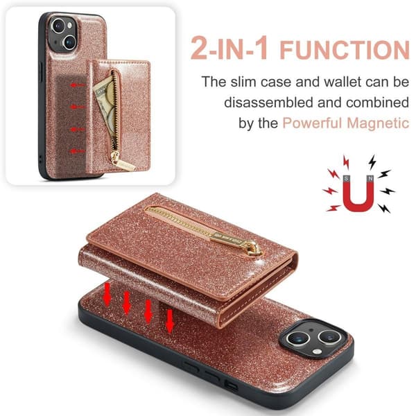 (Til iPhone 12 Pro Max) DG.MING M3-seriens glitrende telefoncover sort