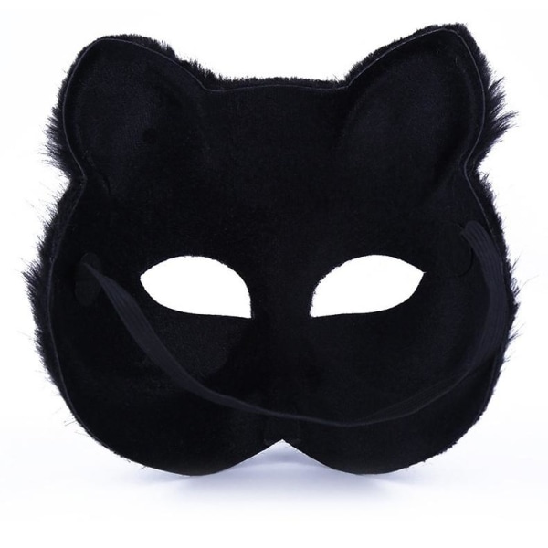 Maske ansigtsmaske fox animal mask masker maskerade til halloween cosp hvid 2 stk