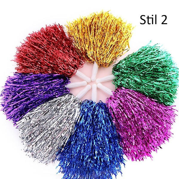 2 cheerleader pom poms cheerleading bileurheilupelien kilpailuun punainen tyyli 1
