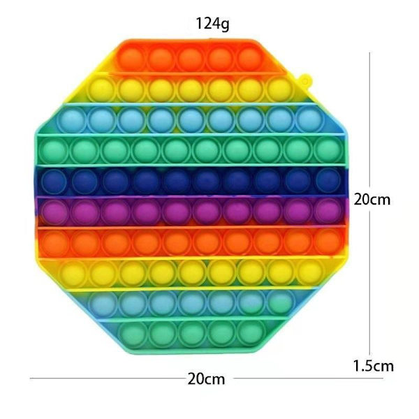 fidget toys pop it leksak sensory regnbåge 20cm