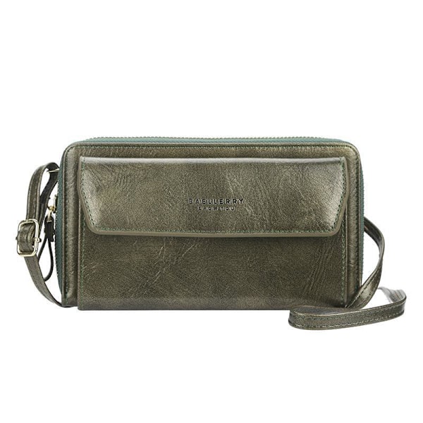 Baellerry Women Clutch Plånbok, Mode Oljevax Läderplånböcker Axe Mörkblå