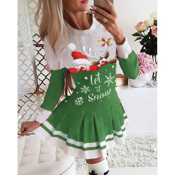 julkläder dam lång julklänning 1 st 5XL