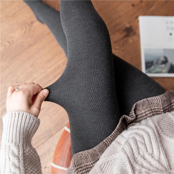 Vinter varm fleece foret tights leggings dame varm scrun svart leggings uten sokker