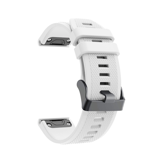 rannekoru silikoni Garmin fenix 7/6/5 Valkoinen