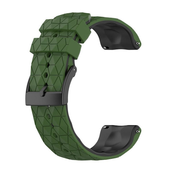 armbånd silikone Suunto 9 Suunto 7 24mm grøn/sort