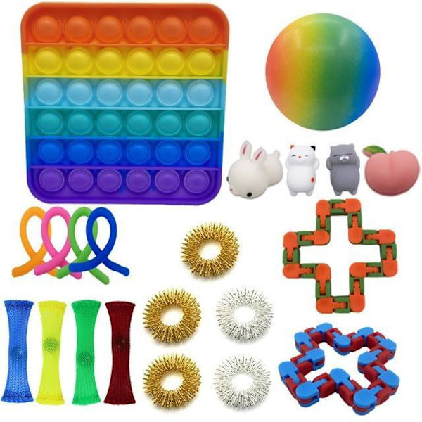 fidget toys pop it stressbollar fidget toys pack/set 21 st