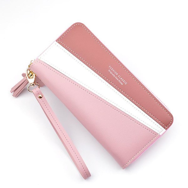 Baellerry Kvinnor Plånböcker PU Läderhandväskor Mode Dam Clutch Rosa 19.5cm*9.5cm*2.5cm