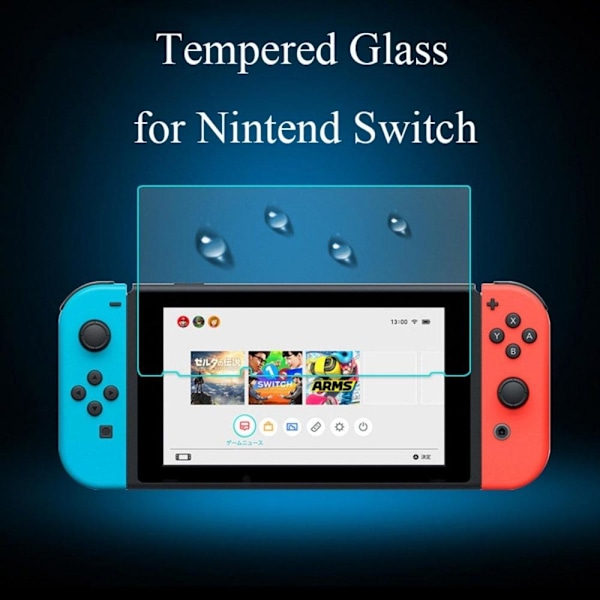 Skärmskydd, Härdat glas, Extra glas i HD för Nintendo Switch