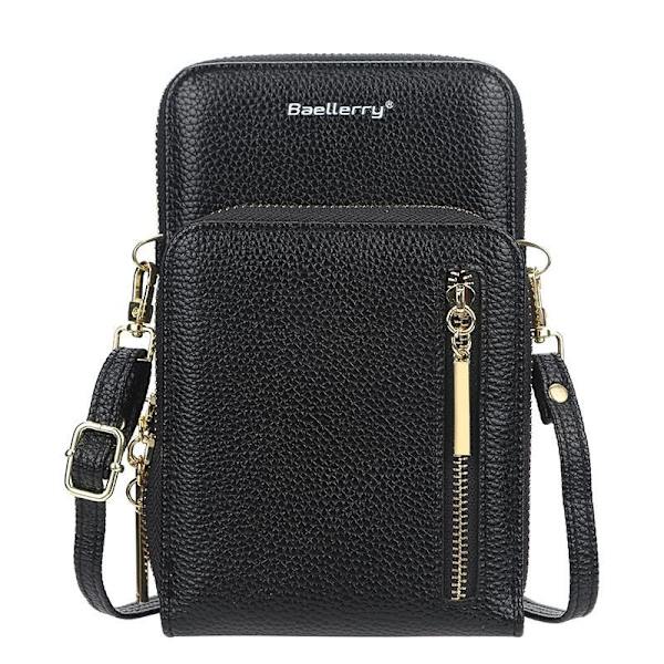 Baellerry Kvinder Skuldertasker Lynlås Telefon Tasker Mode Læder Cross mørkeblå 19 cm * 12 cm * 5 cm