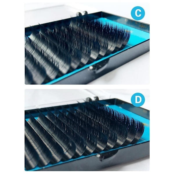 Eleganta Yelix Premium Fransar/fransförlängning/lashes Pack 0.12mm C 9/11/13/15mm mix pack