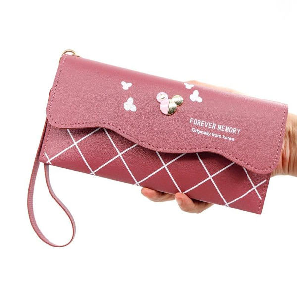 pung mobil pung pung kort pung dame PU Læder r523 pink